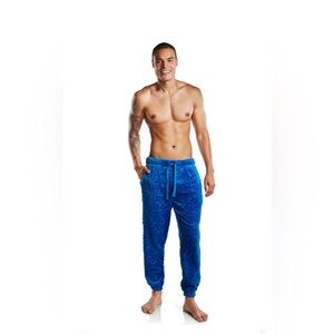 Joe Boxer - Debossed Plush Lounge Joggers, Blue